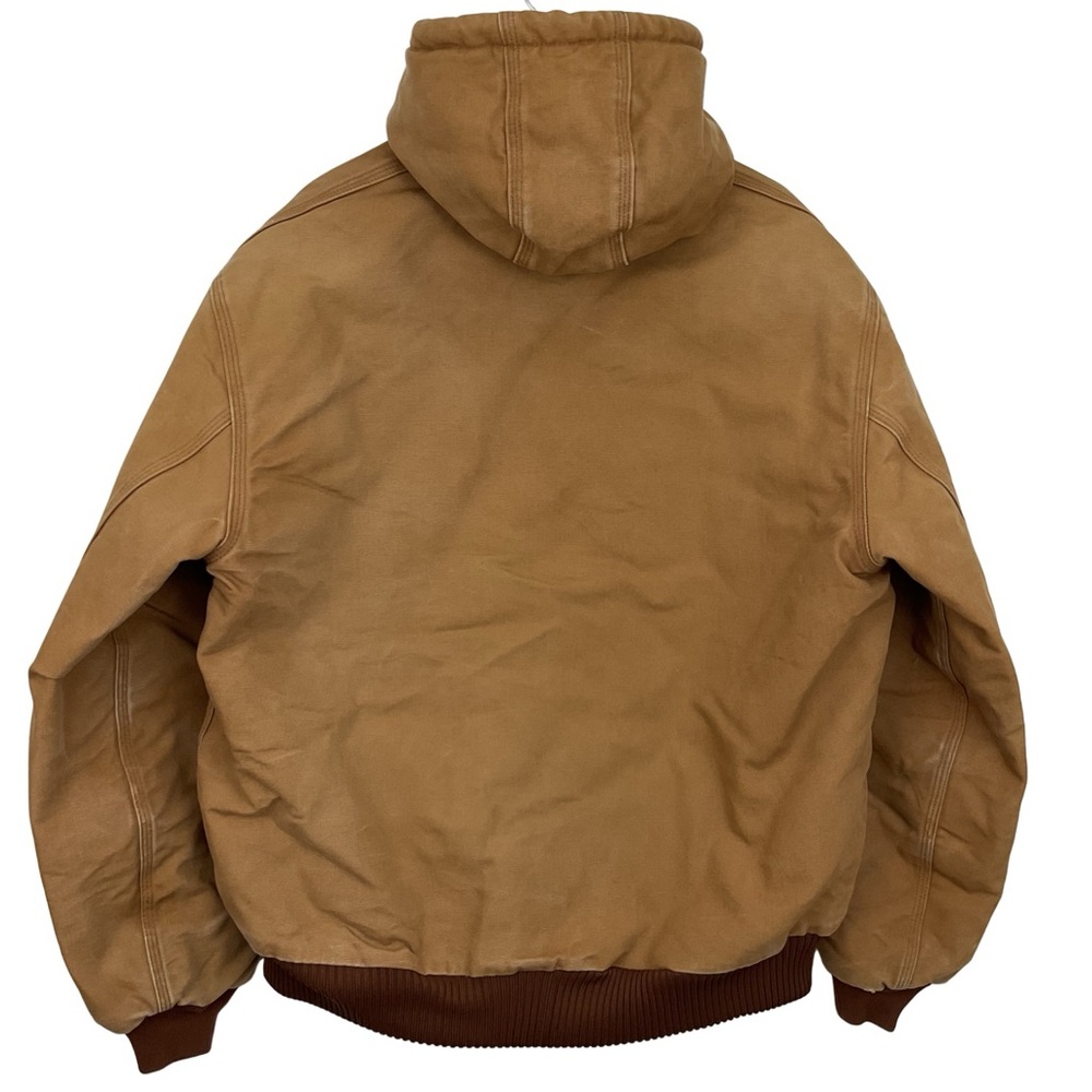 Y2K Carhartt Brown Jacket Large Duck Cotton Canvas Quilted Lining Chore Coat - Picture 9 of 11